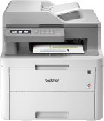 Brother MFC-L3710CW Compact Digital Color All-in-One Printer Providing Laser Printer Quality Results with Wireless, Dash Replenishment Ready, White